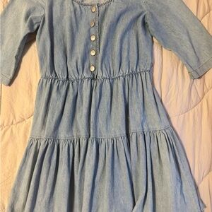 Vintage Blue Brand Women’s Baby Doll Dress with Buttons
